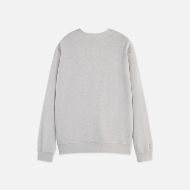 Picture of SCOTCH&SODA MEN'S WASHED DENIM GRAPHIC SWEAT IN LIGHT PASTEL GREY 2