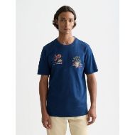 Picture of SCOTCH&SODA MEN'S THE 40TH ANNIVERSARY HEROES RELAXED-FIT INDIGO T-SHIRT IN NAVY 4