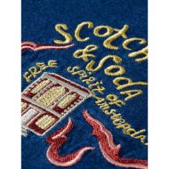 Picture of SCOTCH&SODA MEN'S THE 40TH ANNIVERSARY HEROES RELAXED-FIT INDIGO T-SHIRT IN NAVY 3