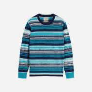 Picture of SCOTCH&SODA MEN'S STRIPED REGULAR-FIT PULLOVER IN BLUE 1