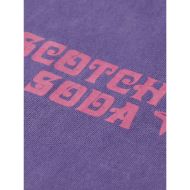 Picture of SCOTCH&SODA MEN'S FRONT ARTWORK RELAXED-FIT SNOW-WASHED T-SHIRT IN DARK PURPLE 3