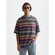 Picture of SCOTCH&SODA MEN'S JACQUARD-KNITTED LOOSE-FIT T-SHIRT IN MULTICOLOR 4
