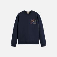 Picture of SCOTCH&SODA MEN'S FRONT AND BACK ARTWORK REGULAR-FIT SWEATSHIRT IN DARK BLUE 1