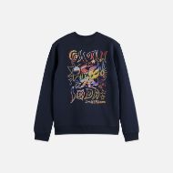 Picture of SCOTCH&SODA MEN'S FRONT AND BACK ARTWORK REGULAR-FIT SWEATSHIRT IN DARK BLUE 2