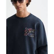 Picture of SCOTCH&SODA MEN'S FRONT AND BACK ARTWORK REGULAR-FIT SWEATSHIRT IN DARK BLUE 6