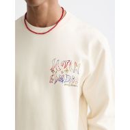 Picture of SCOTCH&SODA MEN'S FRONT AND BACK ARTWORK REGULAR-FIT SWEATSHIRT IN LIGHT BEIGE 6