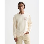 Picture of SCOTCH&SODA MEN'S FRONT AND BACK ARTWORK REGULAR-FIT SWEATSHIRT IN LIGHT BEIGE 4