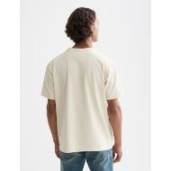 Picture of SCOTCH&SODA MEN'S FRONT ARTWORK RELAXED-FIT T-SHIRT IN LIGHT BEIGE 5