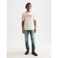 Picture of SCOTCH&SODA MEN'S FRONT ARTWORK RELAXED-FIT T-SHIRT IN LIGHT BEIGE 7
