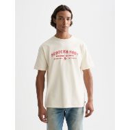 Picture of SCOTCH&SODA MEN'S FRONT ARTWORK RELAXED-FIT T-SHIRT IN LIGHT BEIGE 4
