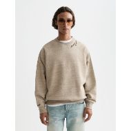 Picture of SCOTCH&SODA MEN'S SPACE YARN EMBROIDERED LOOSE-FIT SWEATSHIRT IN BEIGE 4