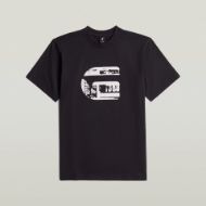 Picture of G-STAR MEN'S G ICON GR T-SHIRT IN DK BLACK 5