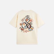 Picture of SCOTCH&SODA MEN'S THE 40TH ANNIVERSARY RELAXED-FIT EMBROIDERY T-SHIRT IN LIGHT BEIGE 2