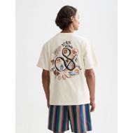 Picture of SCOTCH&SODA MEN'S THE 40TH ANNIVERSARY RELAXED-FIT EMBROIDERY T-SHIRT IN LIGHT BEIGE 5