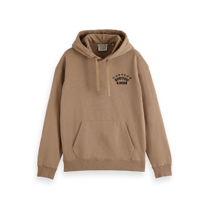 Picture of SCOTCH&SODA MEN'S FRONT AND BACK ARTWORK RELAXED-FIT ARTWORK IN LIGHT PASTEL BROWN