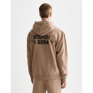 Picture of SCOTCH&SODA MEN'S FRONT AND BACK ARTWORK RELAXED-FIT ARTWORK IN LIGHT PASTEL BROWN 5