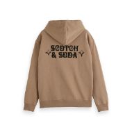 Picture of SCOTCH&SODA MEN'S FRONT AND BACK ARTWORK RELAXED-FIT ARTWORK IN LIGHT PASTEL BROWN 2