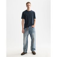 Picture of SCOTCH&SODA MEN'S MICRO-PRINTED REGULAR-FIT T-SHIRT IN DARK BLUE 7