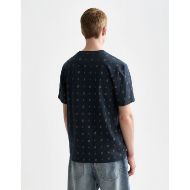 Picture of SCOTCH&SODA MEN'S MICRO-PRINTED REGULAR-FIT T-SHIRT IN DARK BLUE 5
