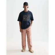 Picture of SCOTCH&SODA MEN'S CROSS-STITCHED FRONT ARTWORK LOOSE-FIT T-SHIRT IN DARK BLUE 7