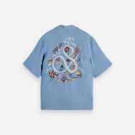 Picture of SCOTCH&SODA MEN'S THE 40TH ANNIVERSARY RELAXED-FIT SHORT SLEEVE SHIRT IN BLUE 2