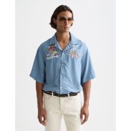 Picture of SCOTCH&SODA MEN'S THE 40TH ANNIVERSARY RELAXED-FIT SHORT SLEEVE SHIRT IN BLUE 4