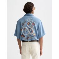 Picture of SCOTCH&SODA MEN'S THE 40TH ANNIVERSARY RELAXED-FIT SHORT SLEEVE SHIRT IN BLUE 5