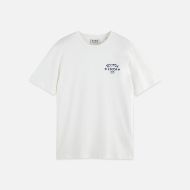 Picture of SCOTCH&SODA MEN'S CHEST ARTWORK REGULAR-FIT T-SHIRT IN WHITE/PASTEL 1