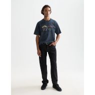 Picture of SCOTCH&SODA MEN'S FRONT ARTWORK RELAXED-FIT SNOW-WASHED T-SHIRT IN DARK BLUE 7