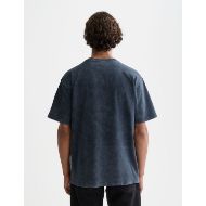 Picture of SCOTCH&SODA MEN'S FRONT ARTWORK RELAXED-FIT SNOW-WASHED T-SHIRT IN DARK BLUE 5