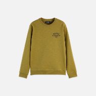 Picture of SCOTCH&SODA MEN'S CHEST LOGO REGULAR-FIT SWEATSHIRT IN GREEN 1