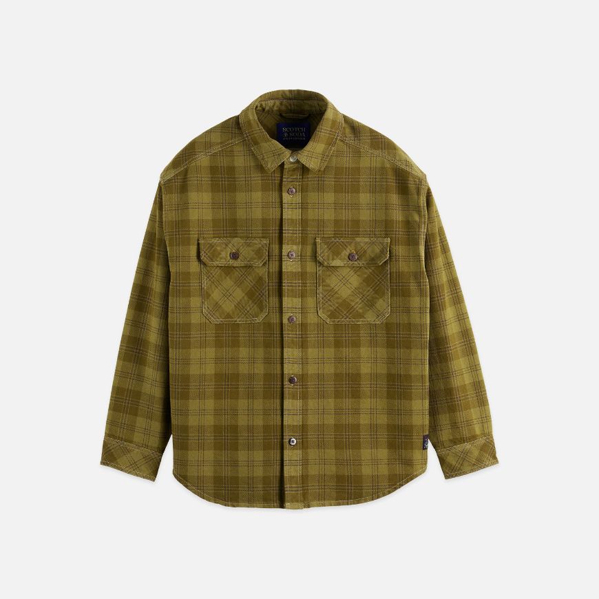Снимка на SCOTCH&SODA МЪЖКИ WASHED DENIM CHECKED OVERSHIRT В ЗЕЛЕНО