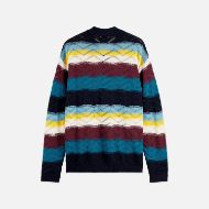 Picture of SCOTCH&SODA MEN'S OPEN STRUCTURE KNITTED CARDIGAN IN MULTICOLOR 2