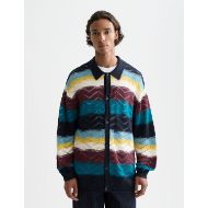 Picture of SCOTCH&SODA MEN'S OPEN STRUCTURE KNITTED CARDIGAN IN MULTICOLOR 4