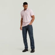Picture of G-STAR MEN'S DUNDA OVERDYED SLIM POLO IN BURNISHED LILAC GD 4