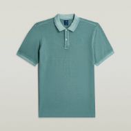 Picture of G-STAR MEN'S DUNDA OVERDYED SLIM POLO IN MINERAL BLUE GD 6