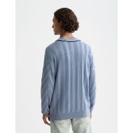 Picture of SCOTCH&SODA MEN'S STRUCTURE LONG SLEEVE POLO IN BLUE 5