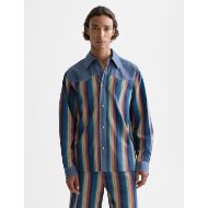 Picture of SCOTCH&SODA MEN'S MULTICOLOR STRIPE WESTERN SHIRT IN MULTICOLOR 4