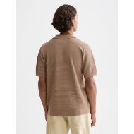 Picture of SCOTCH&SODA MEN'S STRUCTURED KNITTED REGULAR-FIT POLO IN BEIGE 5
