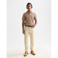 Picture of SCOTCH&SODA MEN'S STRUCTURED KNITTED REGULAR-FIT POLO IN BEIGE 7