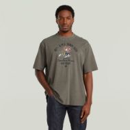 Picture of G-STAR MEN'S FRONT GR ANGRY BEE LOOSE T-SHIRT IN TURF GD 1