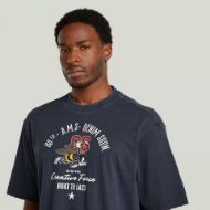 Picture of G-STAR MEN'S FRONT GR ANGRY BEE LOOSE T-SHIRT IN SALUTE GD 4