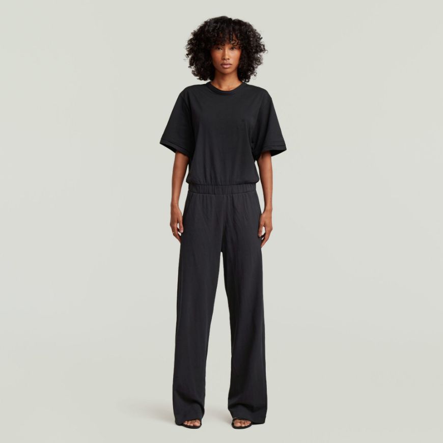 Picture of G-STAR WOMEN'S JERSEY JUMPSUIT IN DK BLACK