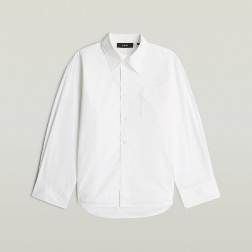 Picture of G-STAR WOMEN'S BOMBER SLEEVE SHIRT IN WHITE