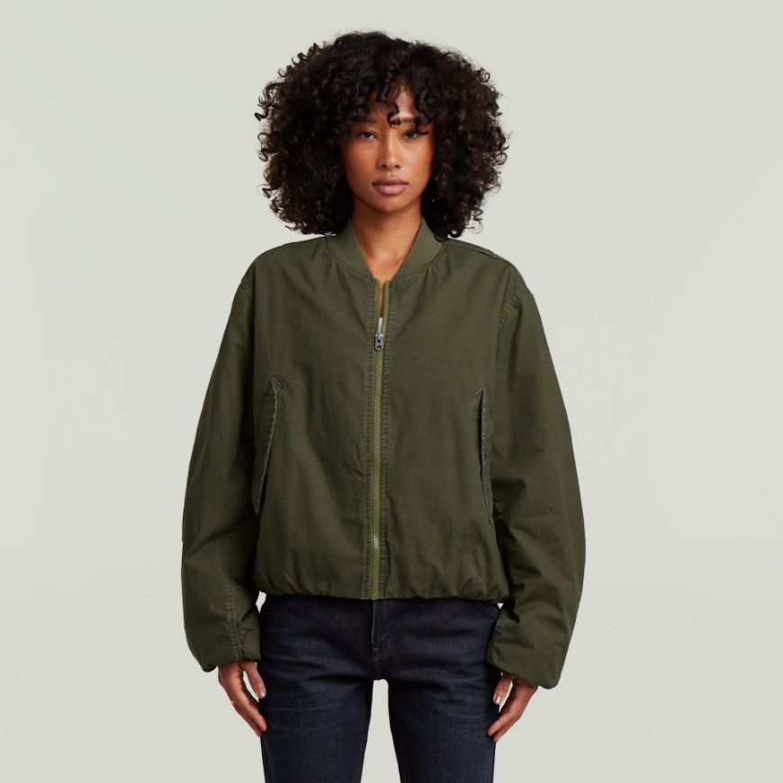 Picture of G-STAR WOMEN'S BOMBER PADDED JACKET IN SHADOW OLIVE GD