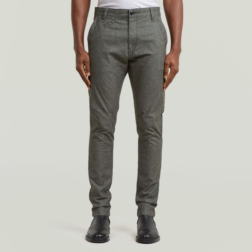 Picture of G-STAR MEN'S BRONSON 3.0 SLIM CHINO IN ASFALT/MILK DOBBY