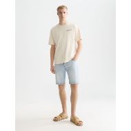 Picture of SCOTCH&SODA MEN'S SLUBYARN CHEST POCKET ARTWORK RELAXED-FIT T-SHIRT IN LIGHT BEIGE 7