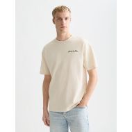 Picture of SCOTCH&SODA MEN'S SLUBYARN CHEST POCKET ARTWORK RELAXED-FIT T-SHIRT IN LIGHT BEIGE 4