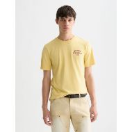 Picture of SCOTCH&SODA MEN'S LEFT CHEST ARTWORK REGULAR FIT T-SHIRT IN MEDIUM YELLOW 4