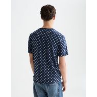 Picture of SCOTCH&SODA MEN'S MICRO-PRINTED REGULAR-FIT T-SHIRT IN NAVY 5
